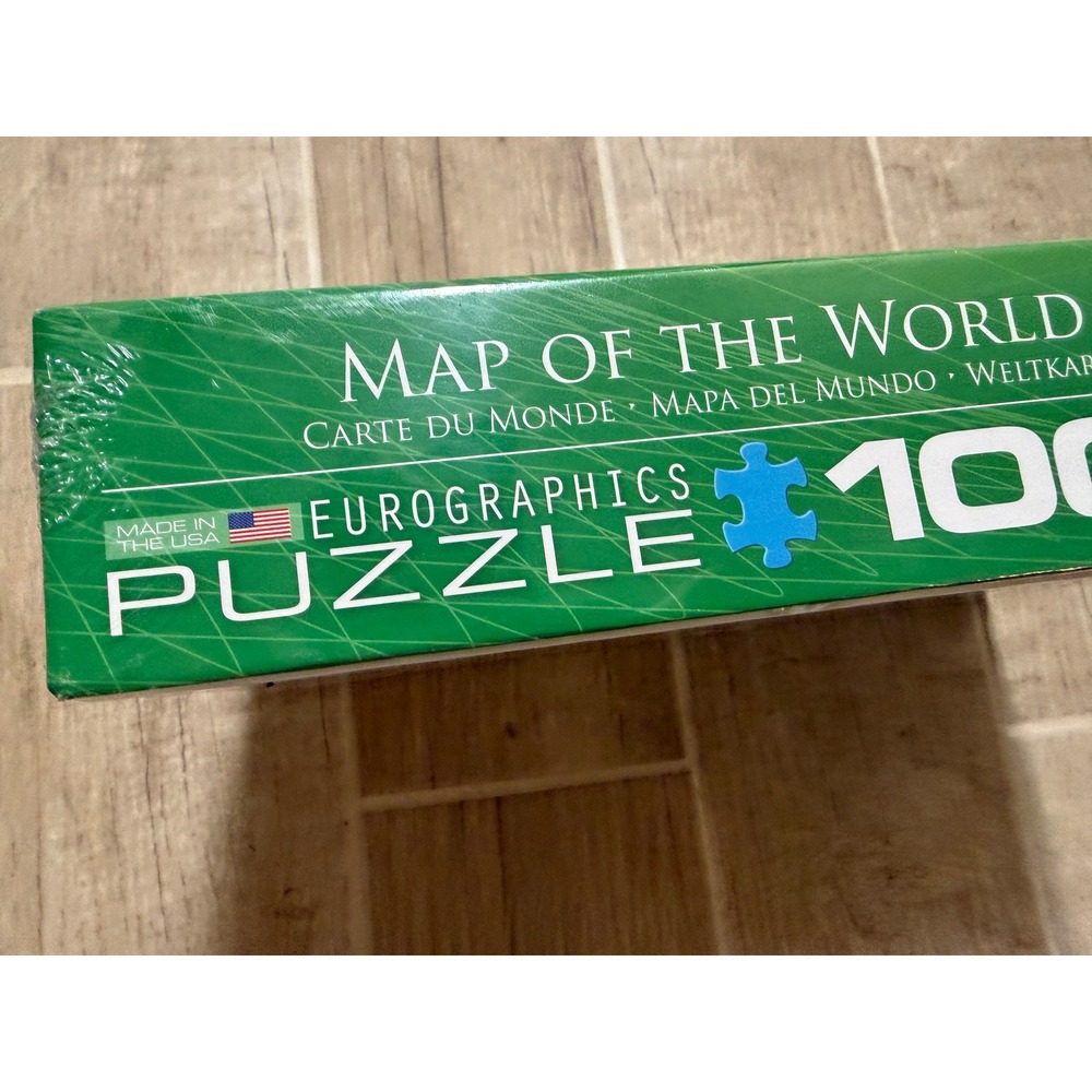 Map of the World Jigsaw Puzzle 1000 Piece EuroGraphics Flags New Complete Sealed - Picture 2 of 7